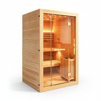 2-3 Person Traditional Steam Sauna, Flat Frame Home Sauna with 3000W, LED Lights, Speaker, Adjustable Temp, 10-Yr Warranty
